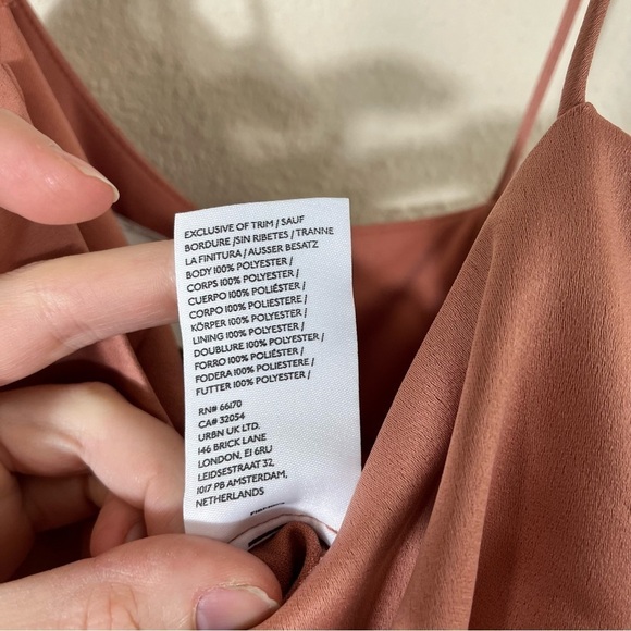 BHLDN Leti Spaghetti Strap Satin Charmeuse Midi Dress in Sedona - Picture 10 of 12